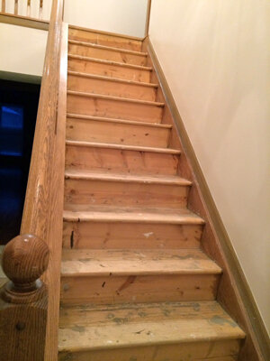 Diy Stair Makeover Carpet To Hardwood, How To Replace Plywood Stairs With Hardwood