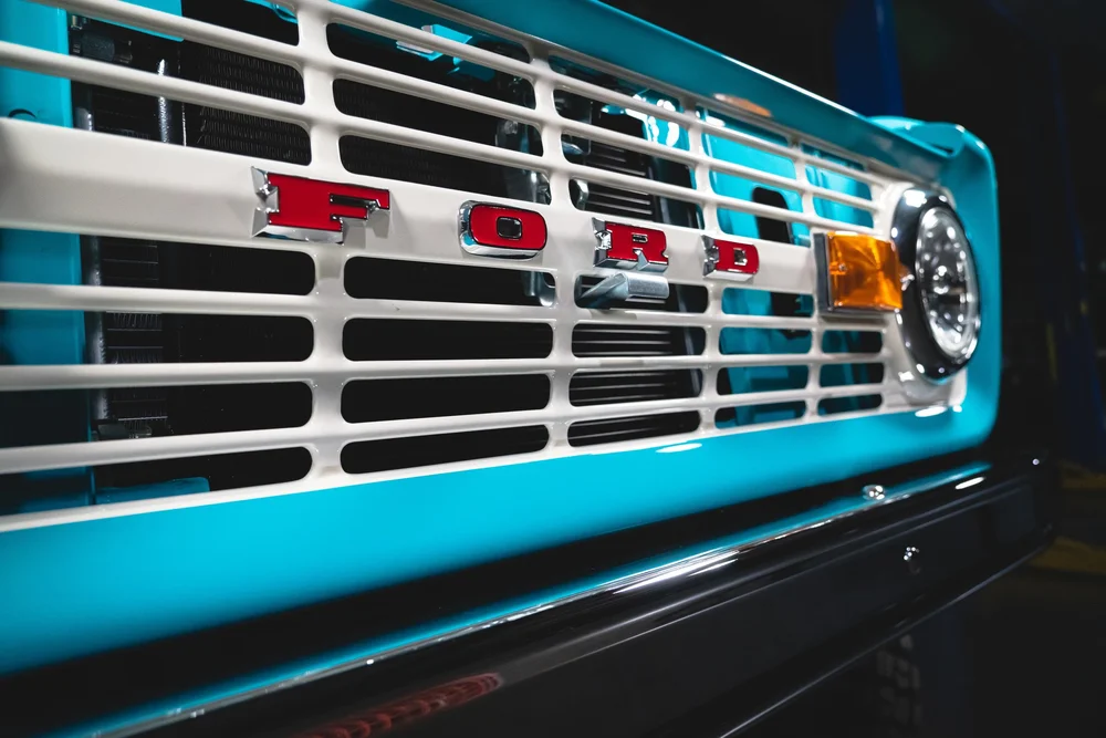Red and chrome FORD 3D grill letters