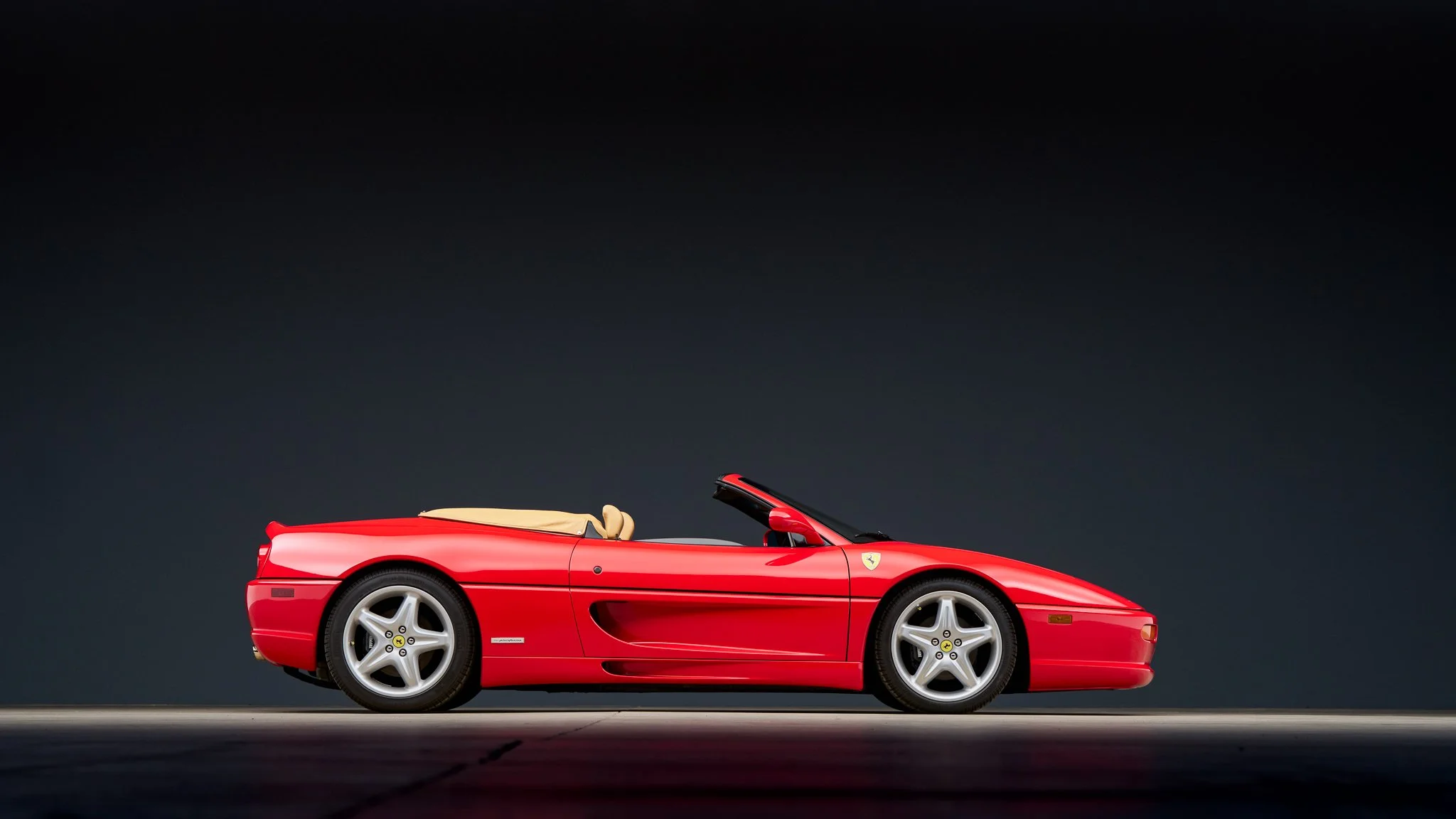 Red Ferrari F355 photographed by HighLine Classics