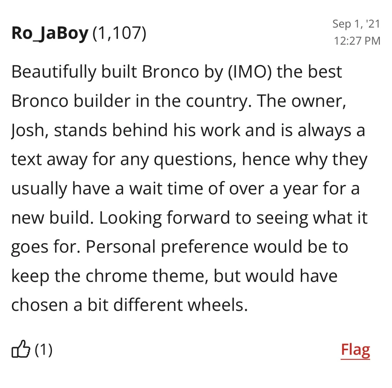 Original September 2021 comment by Ro_JaBoy — open full size