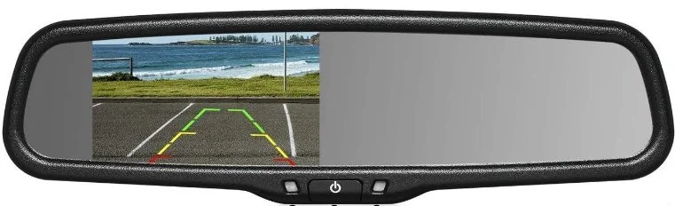 Rearview mirror with display off