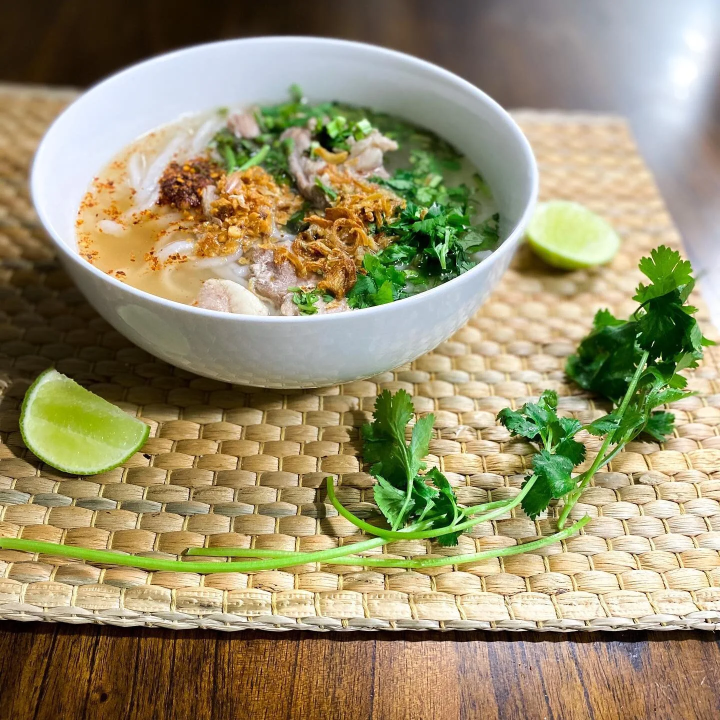 Khao Piak is an aromatic chicken soup that can be made with our rice noodles 

#laofood #khaopiak #lao #dfw #saap #mader