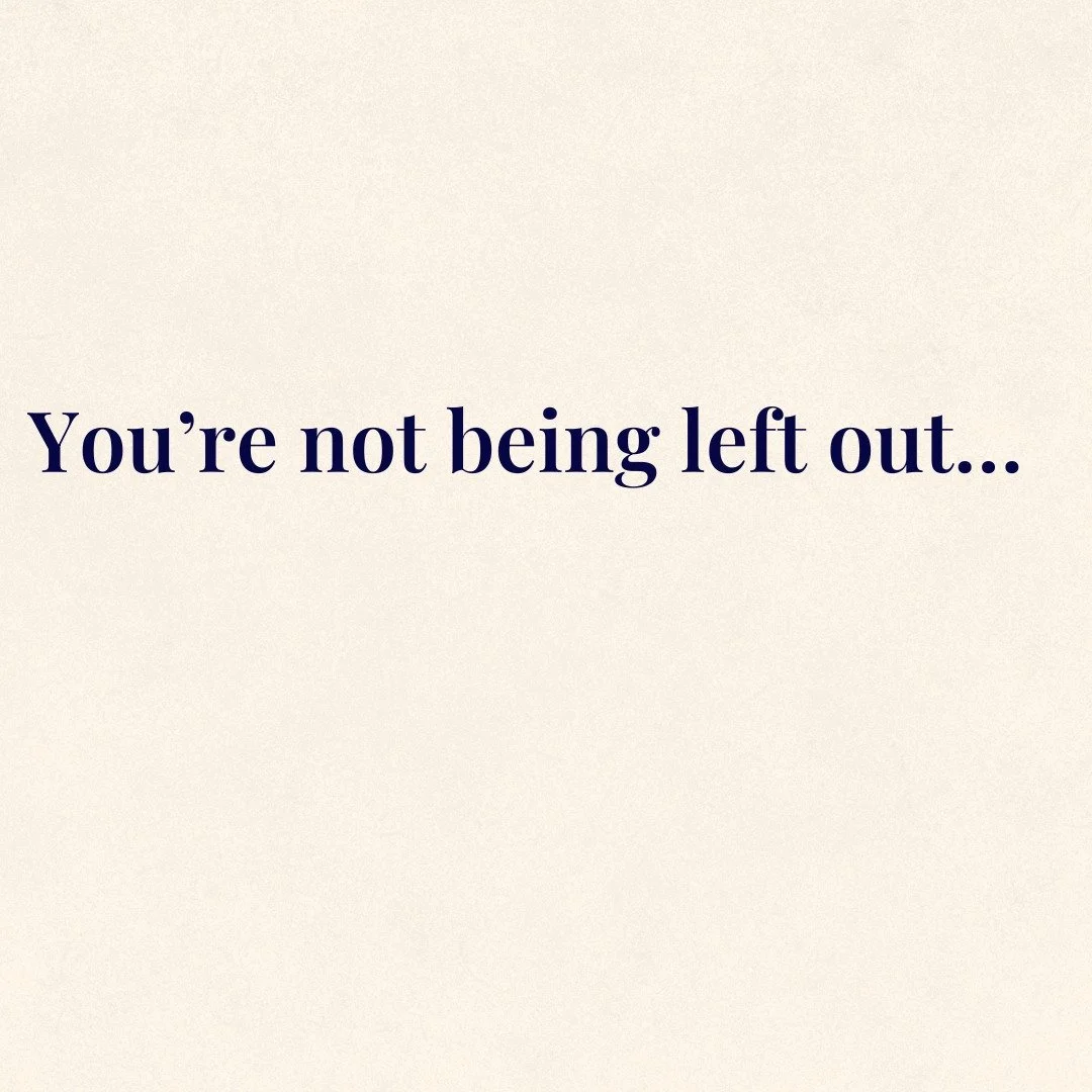 You thought people were overlooking you&hellip;

but you never made space to be seen.

Be honest have you been excluding yourself?