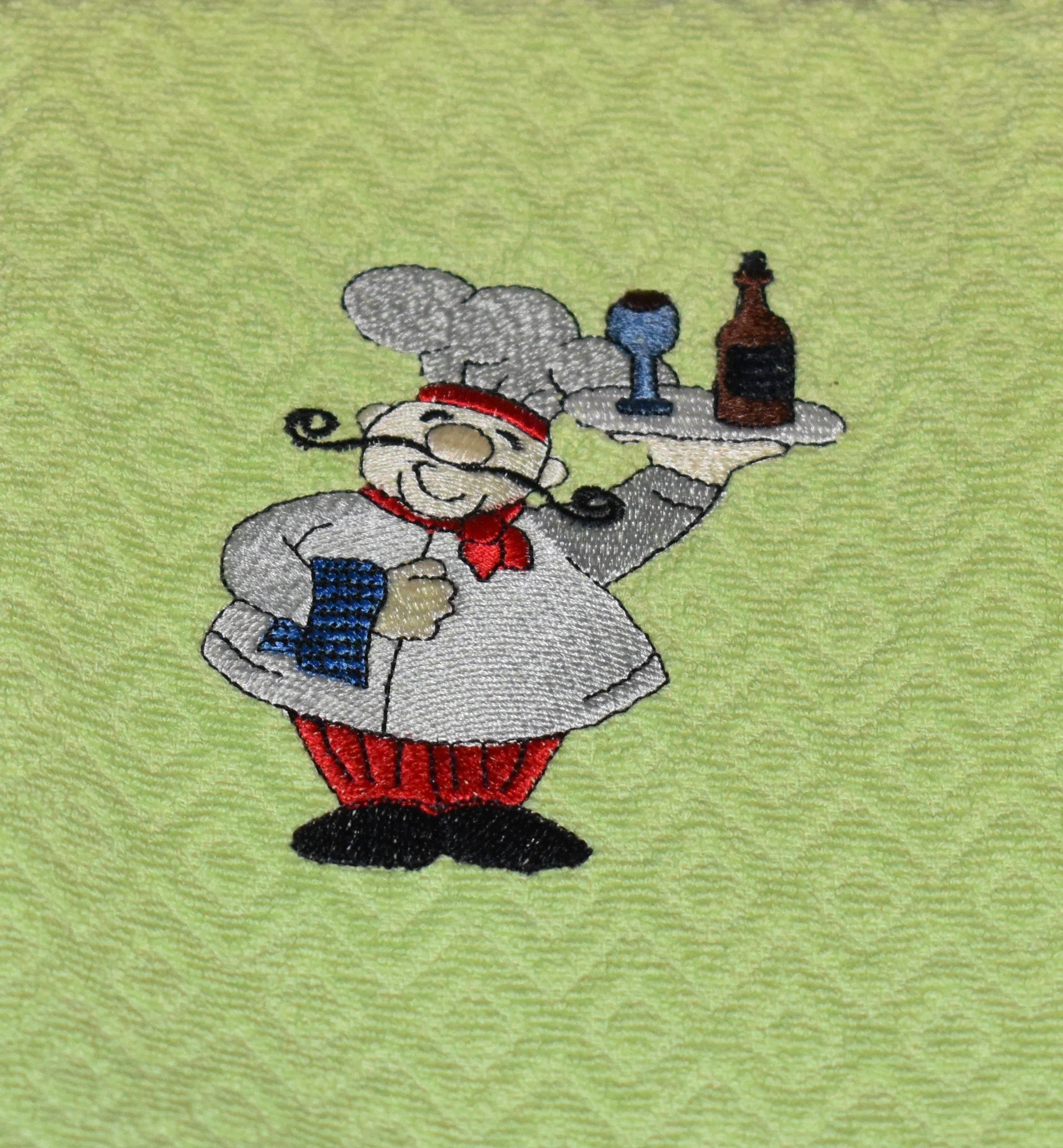 Male Chef Serving Wine