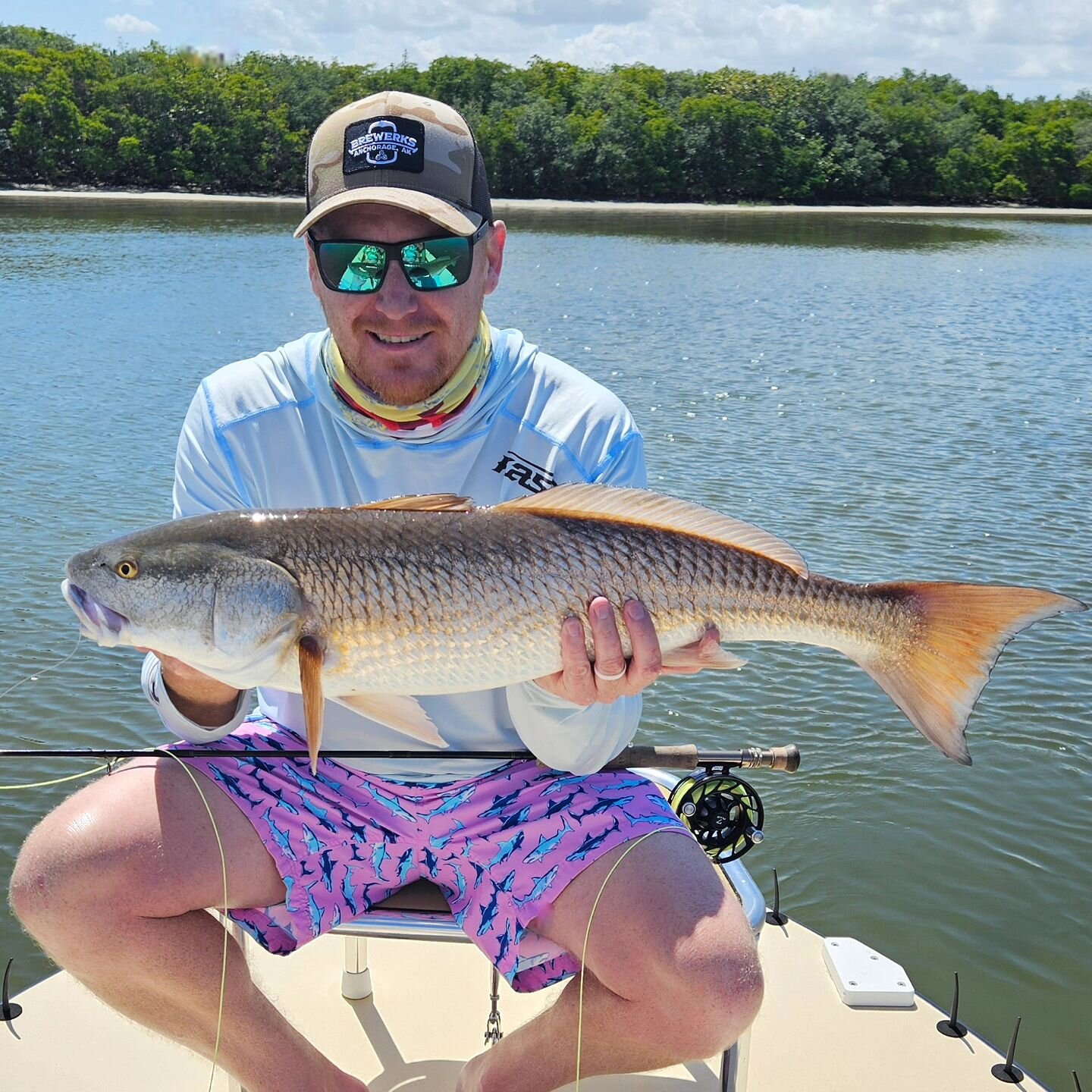 Ryan with a #redfishonfly from today.