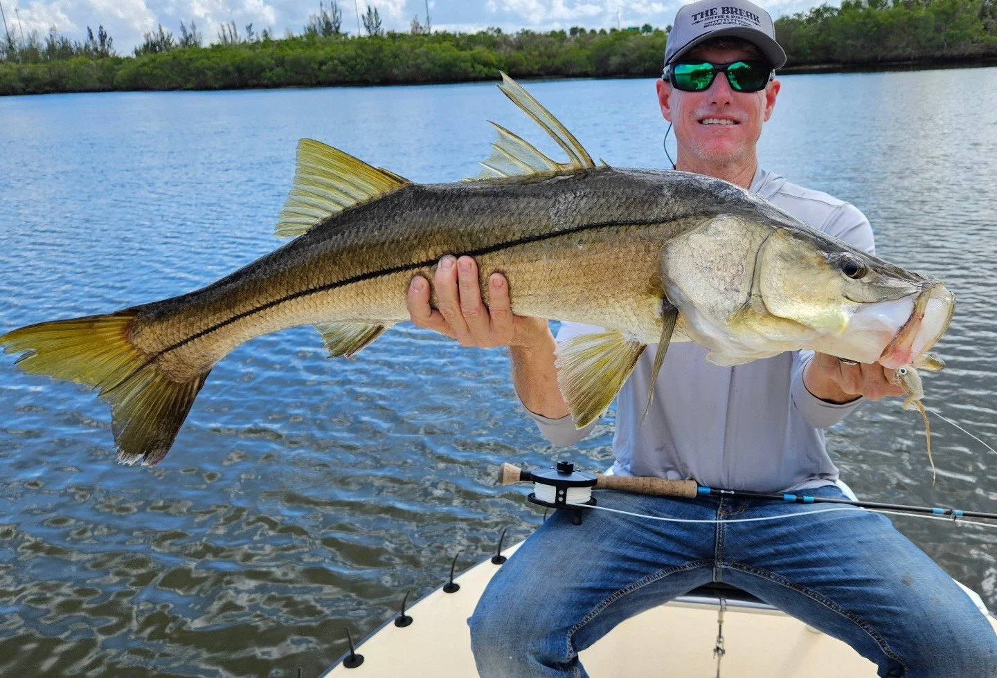 Travis with a "wintertime" snook....