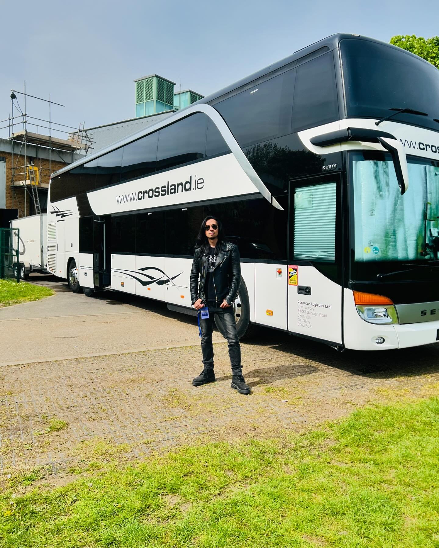 This bus will be our home for the next few weeks. 
Arrived in Peterborough this morning for our production rehearsal then show tomorrow. I&rsquo;m already liking this venue. 8 dressing rooms, sound is great on stage. Not too shabby.

#drums #drummer 