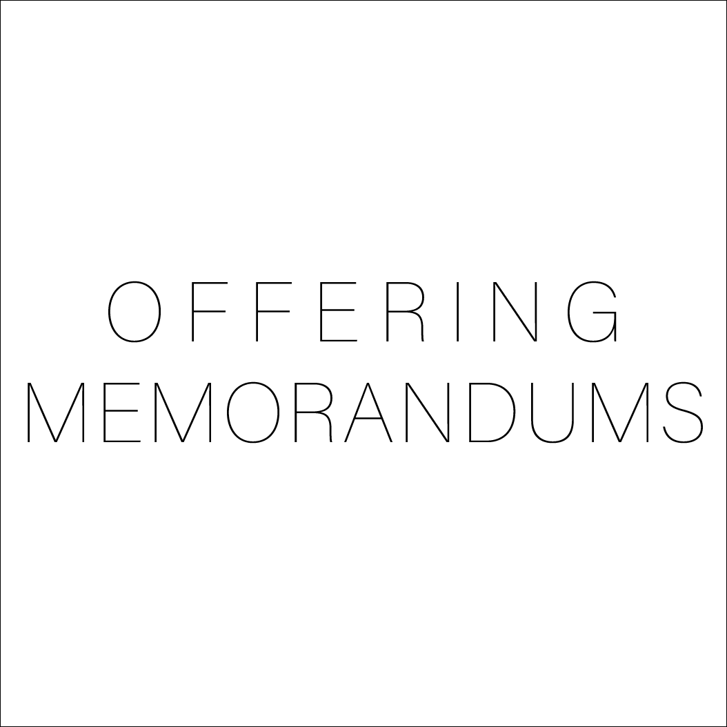 Offering Memorandums