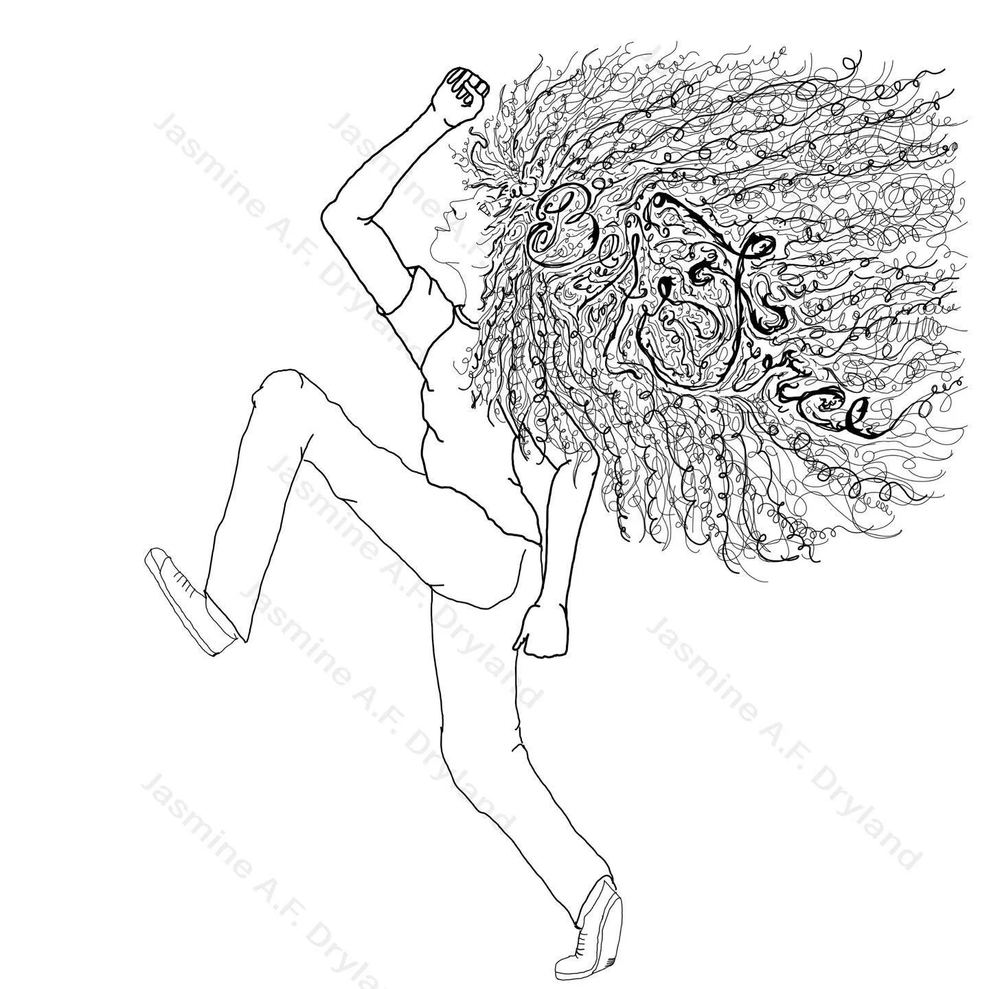 Be A Force. 
&bull;
&bull;
&bull;
&bull;
#stippling #pen #ink #prints #print #photoshop #microsoft #microsoftsurface #digitalprint #dcartist #blackartist #comingsoon #art #artist #women