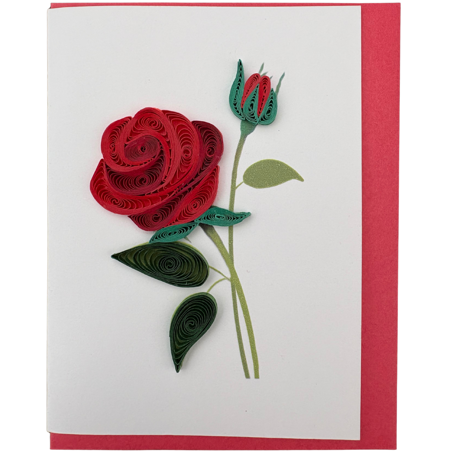 Quilling Mini Card - Rose