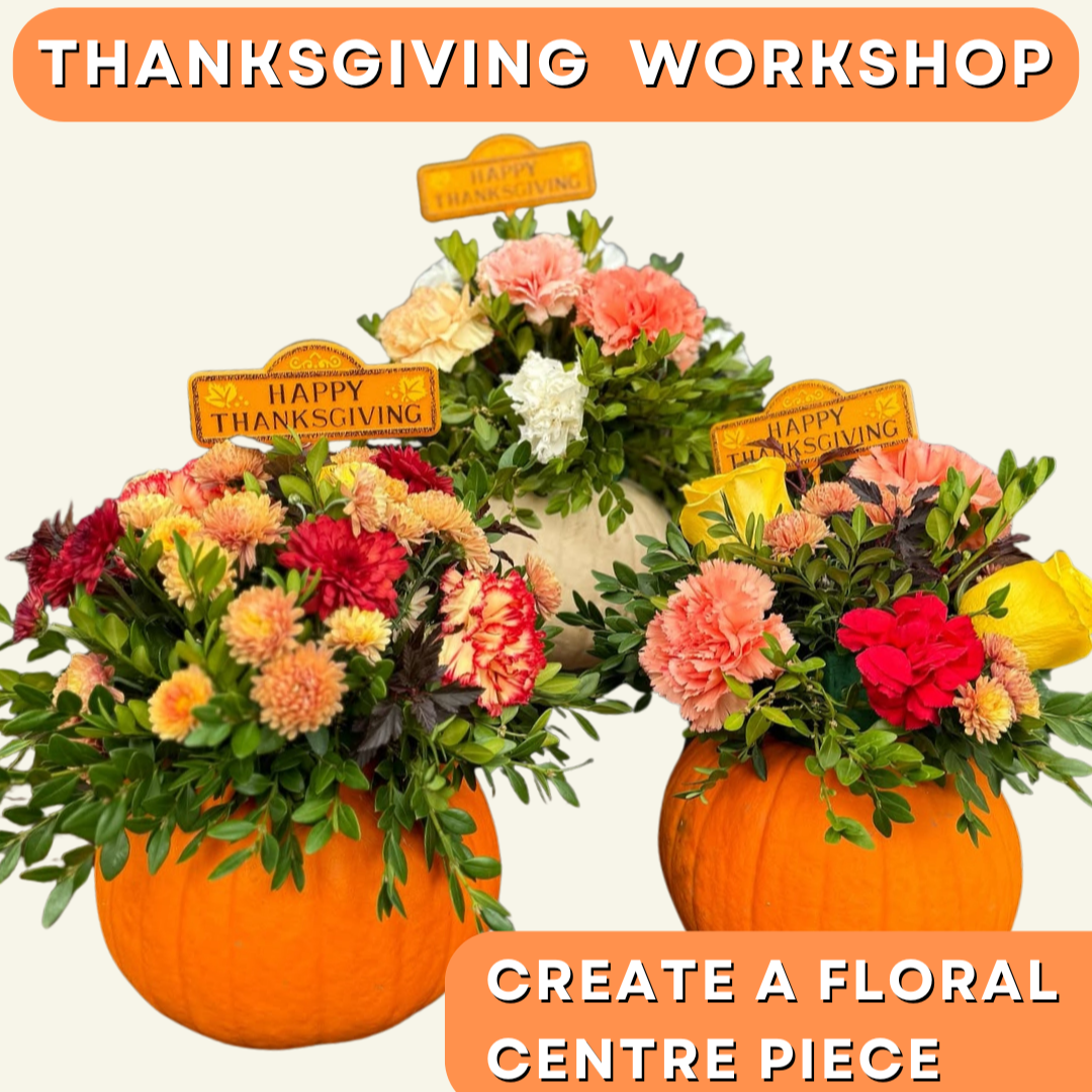 Blooms & Gourds: Create a Pumpkin Floral Centrepiece