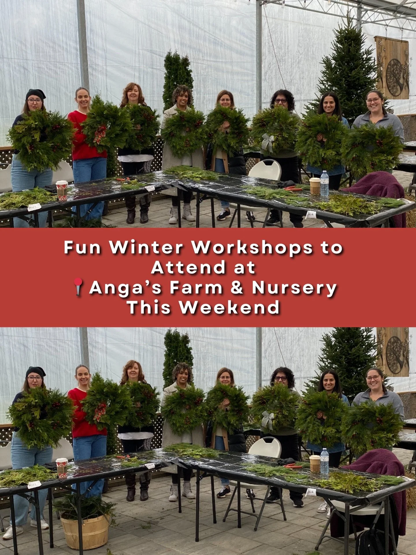 Both of our wreath-making workshops are happening this Saturday and Sunday, and spots are very limited! 🎄✨
Due to the overwhelming demand last year, we&rsquo;ve expanded from one class to two, and they&rsquo;re already almost sold out.

If you&rsquo