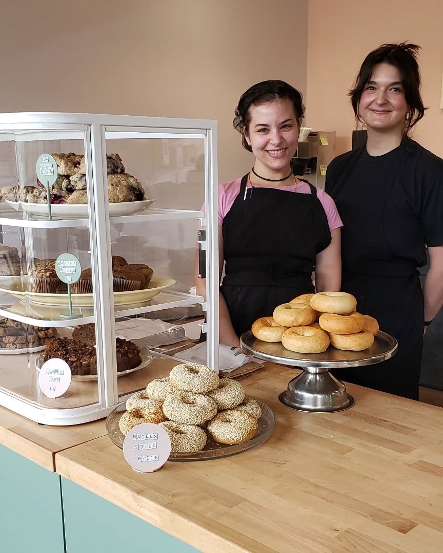 The Philomena staff are the heart and soul (and hands) of this business! For example, here is Ellen who runs our ovens and Lily who decorates the cakes.

I'm so lucky to have these two and all of the others. They are all reliable, clever, honest, and