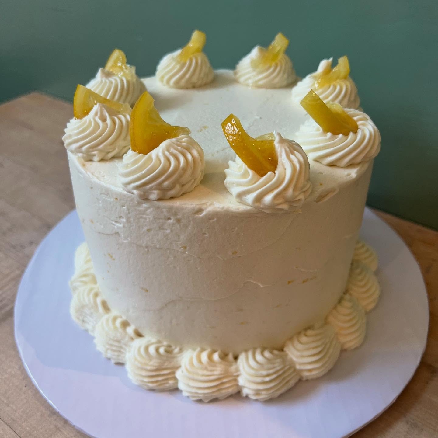 Lemon Blueberry Cake! New look, same super popular flavors that brings all of the kids, spouses, in-laws, and friends to the proverbial yard!

Almond blueberry cake, lemon curd filling, and a light lemon buttercream. Always #glutenfree, always #vegan