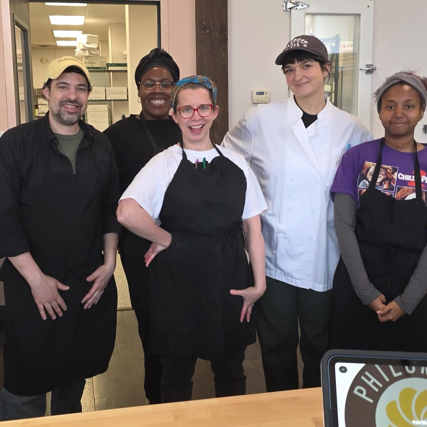 A lovely young man came into the shop on Saturday and asked to take a photo of the team. Who are we to deny such a nice request on a beautiful day? Especially when he invited us to do a glamour shot?

But, seriously and honestly, I am so grateful and