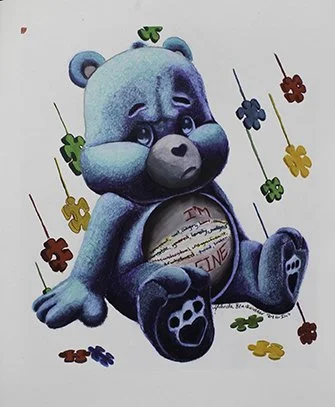 Isys' Autism Bear, Colored Pencil, 16x20