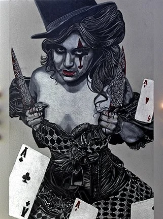 Why So Serious?, Inktense, 16x20