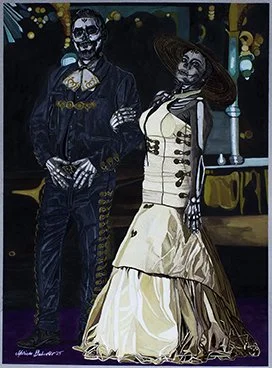 Dia de los Muertos Couple, Inktense, 16x20