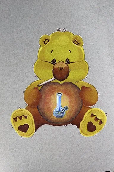 Bong Bear, Colored Pencil, 9x12