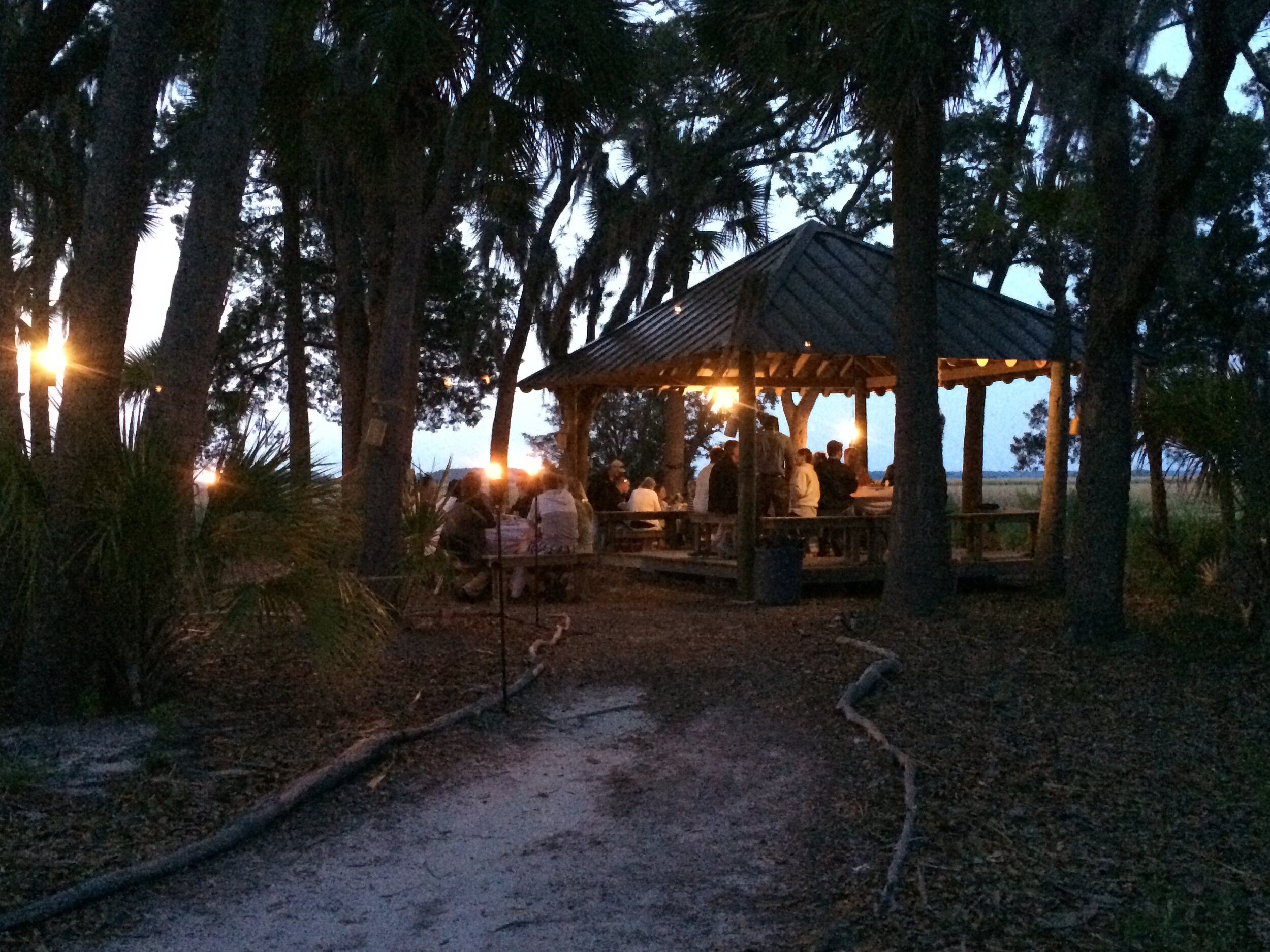 page island event private party pavilion dusk lights.JPG