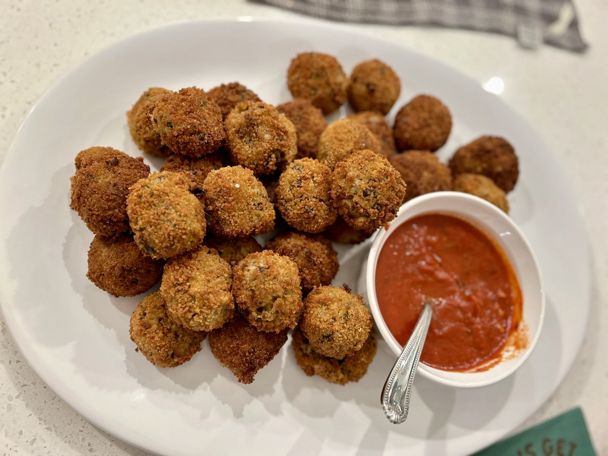 Mushroom Arancini with Tomato Sauce