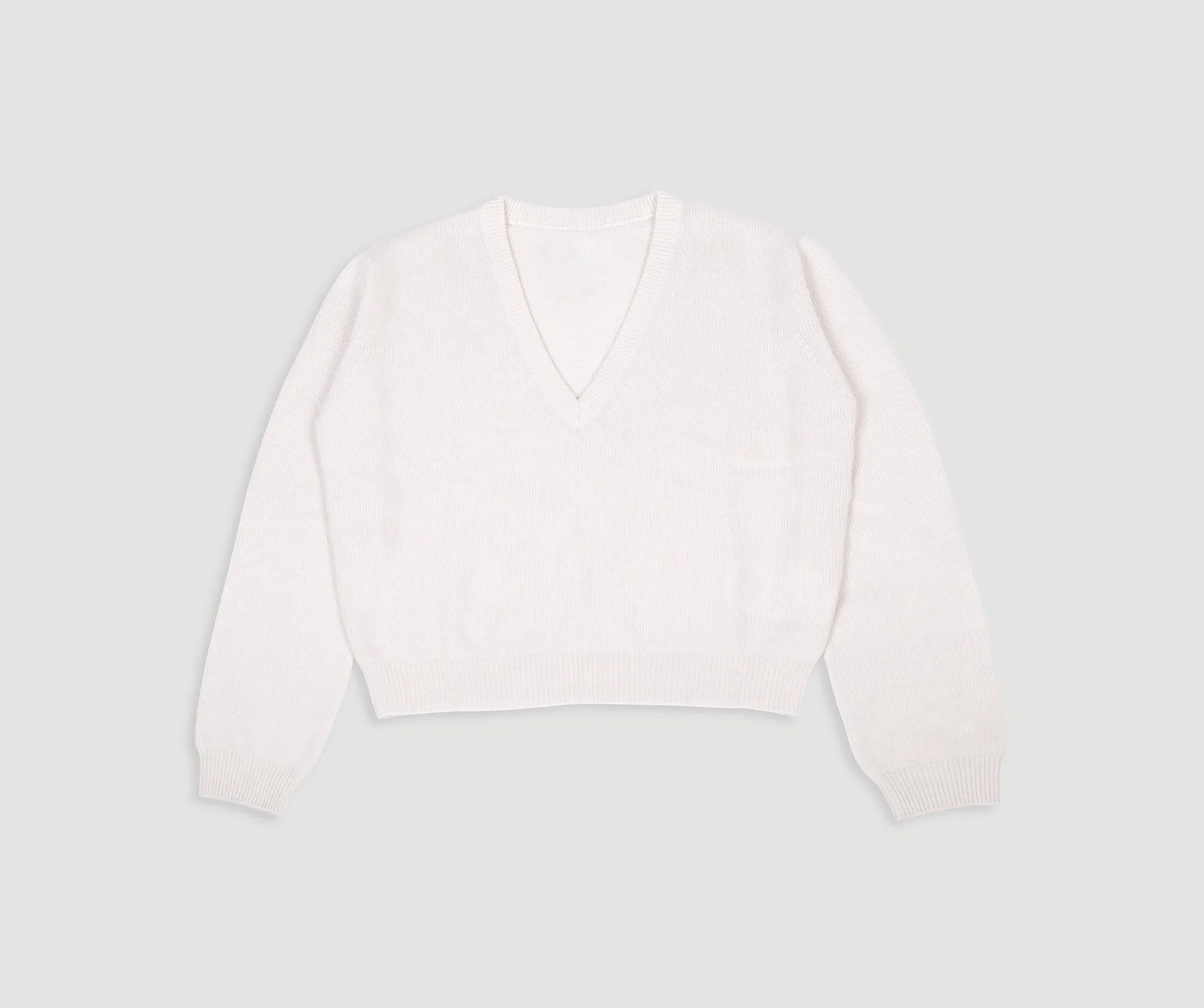 V NECK CROPPED