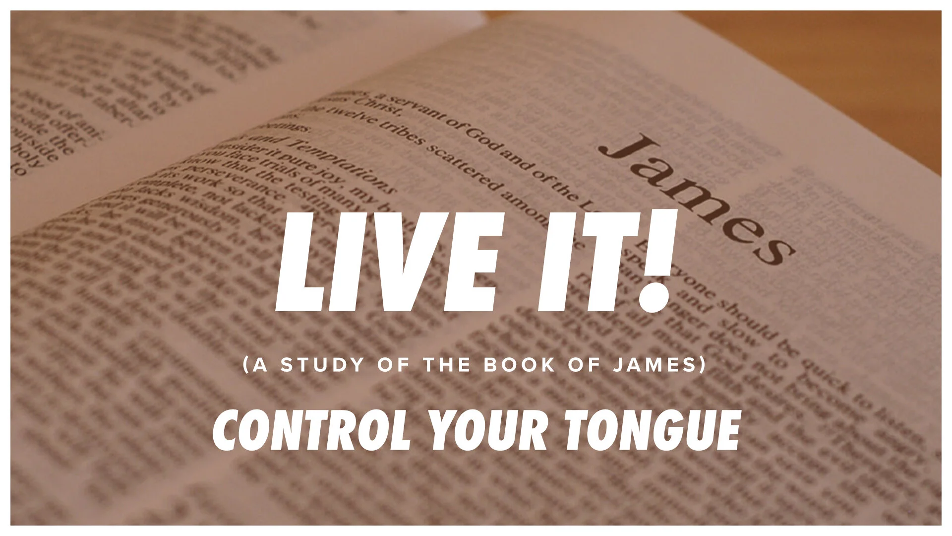 Live IT! (Control Your Tongue)