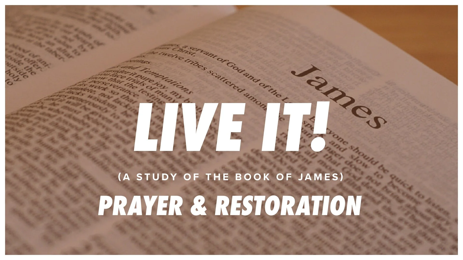 Live IT! (Prayer &amp; Restoration)