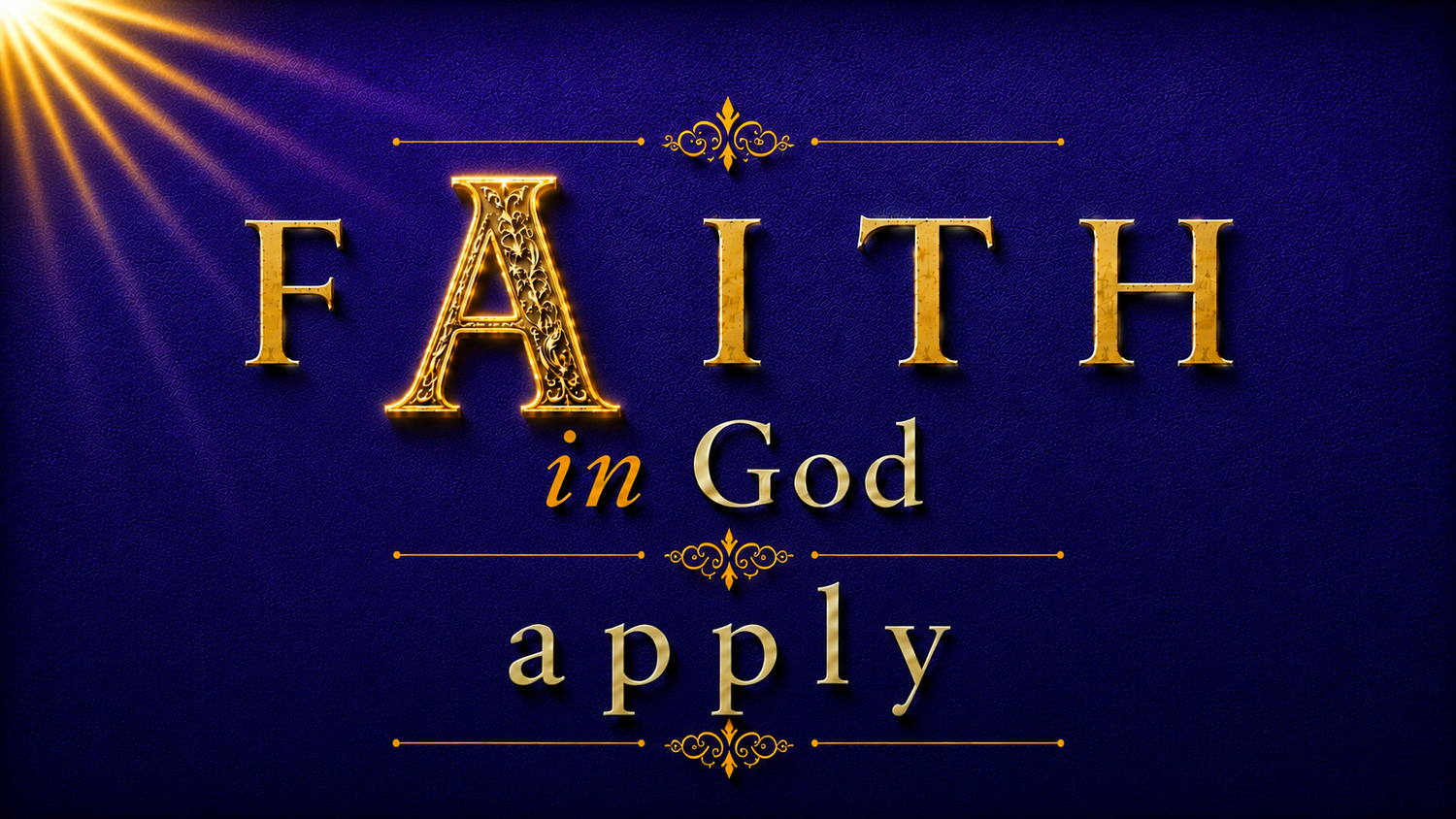 08/16/26 - FAITH in God - Apply episode artwork