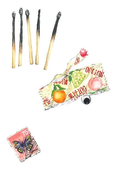 Janice Wu - Still Life III 2017 9" x 12" pencil & gouache on paper