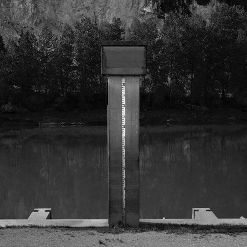 Curtis Grahauer - Barrowtown Pump Station, 11 April 2015 Black and white photograph from 4x5" negative