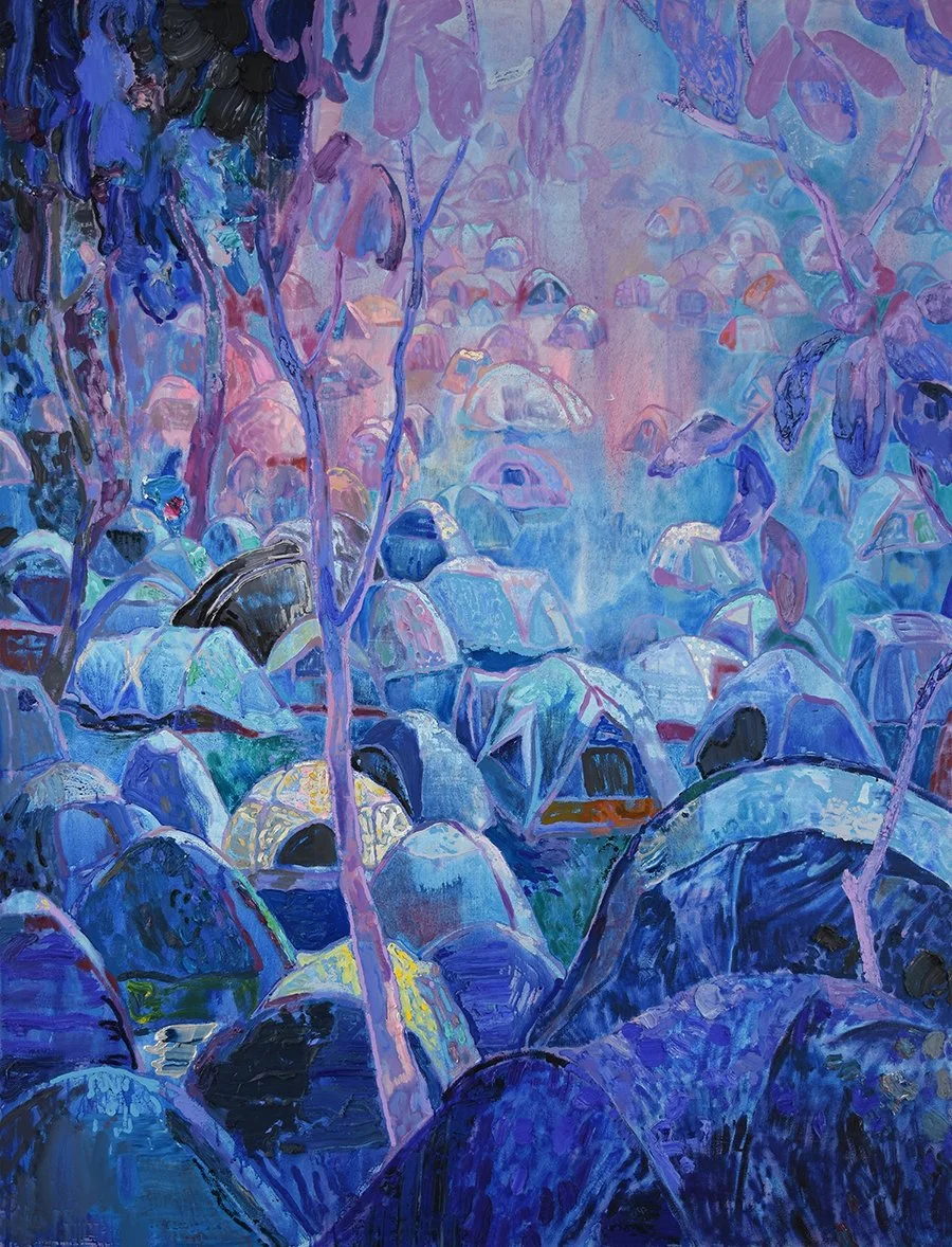 Ben Reeves Silver Oil and Acrylic on Canvas 78” x 60” 2017