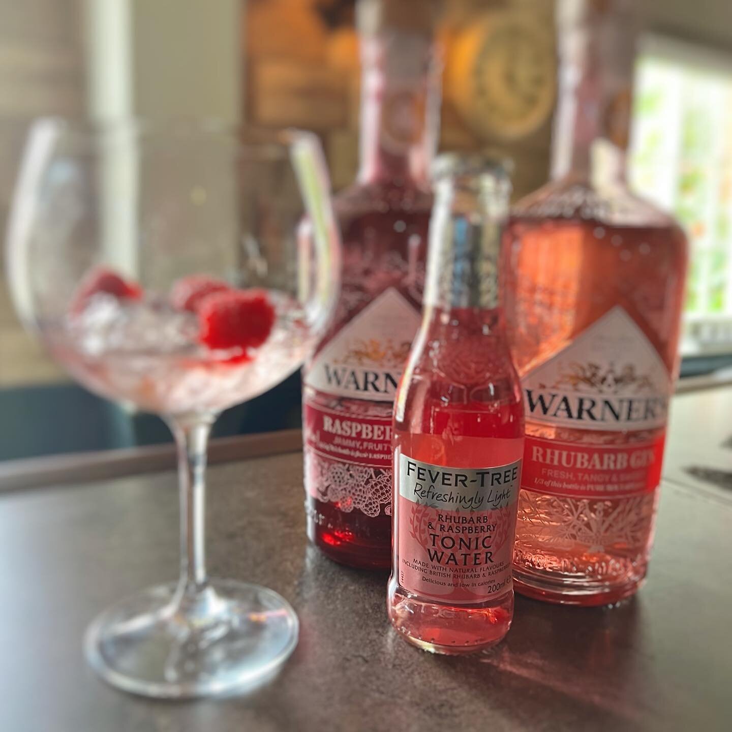 New Fever Tree Tonic flavoured with Rhubarb &amp; Raspberry! It&rsquo;s a winner winner with your gin(ner)? 🤤😛