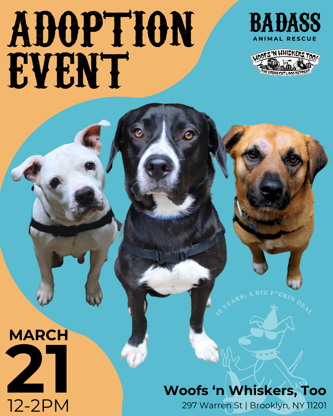 Adoption Event @ Woofs N Whiskers, Too! (Cobble Hill)
