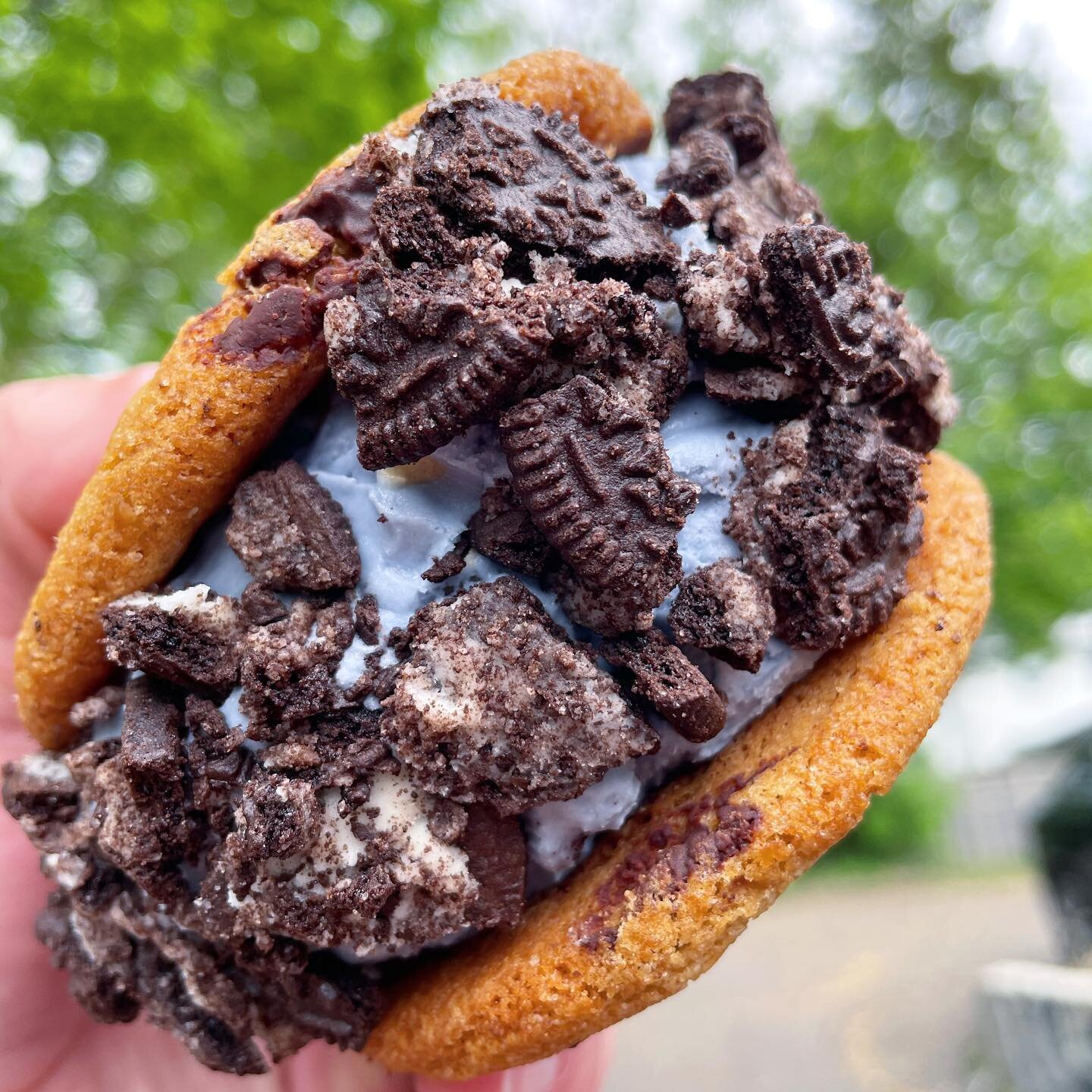Last weekend of the season for us at @nelliesicecream! We will serve it up till it&rsquo;s gone! #comeandgetit #icecreamcookiesandwich