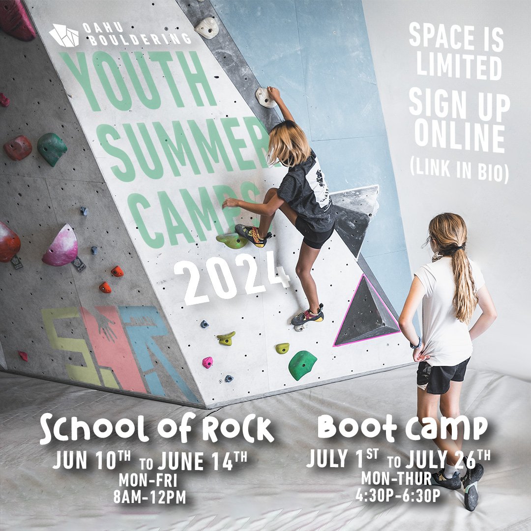 Summer is nearly here, and we&rsquo;ve got some exciting stuff planned! If your kids are looking for something new this summer, we&rsquo;ve got two camps:

School of Rock is a quick introductory course to climbing over the course of a week. Climbers 