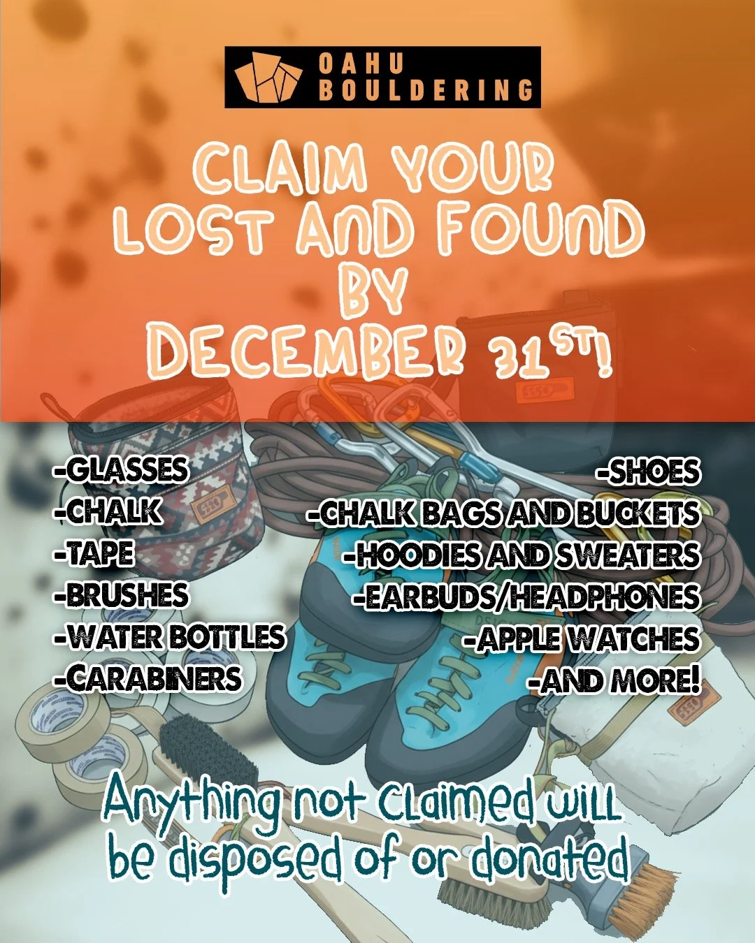 Reclaim your stuff by the new year!