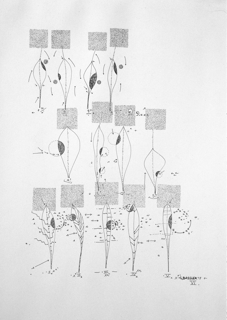 "The Botany Lesson," ink & pencil on paper, 1978
