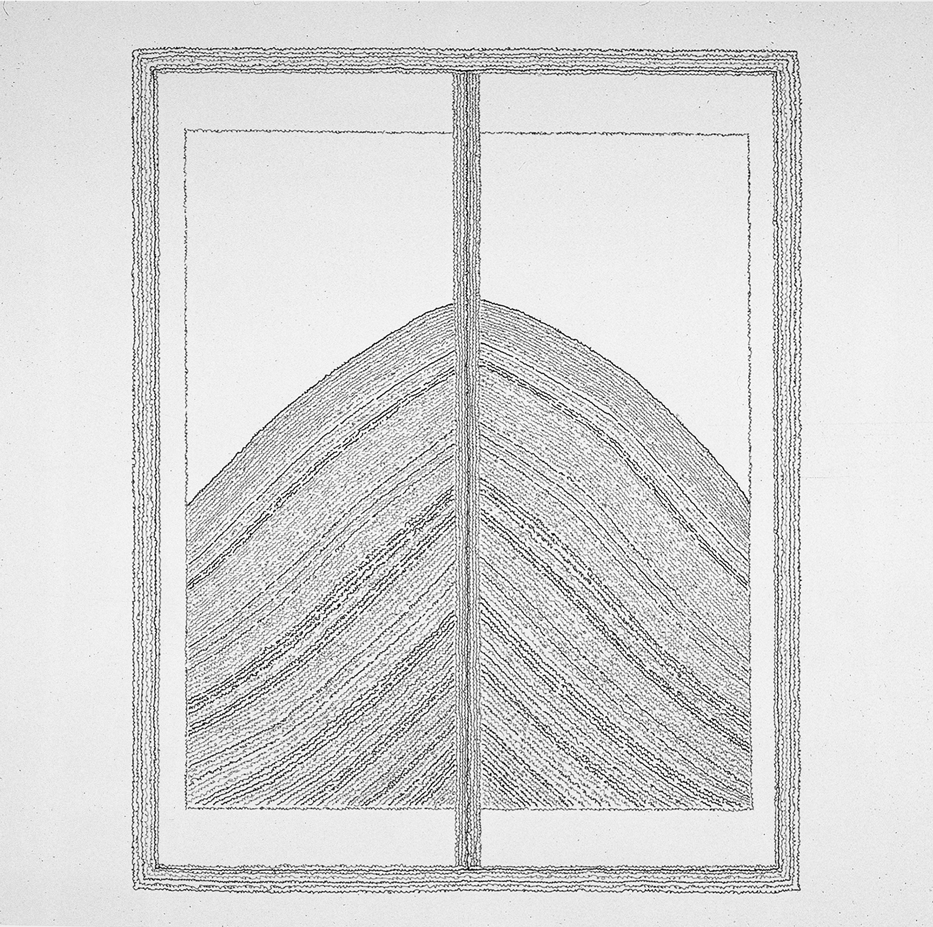 Mirror Writing #1, pen & ink on paper, 1979. 23'x29'