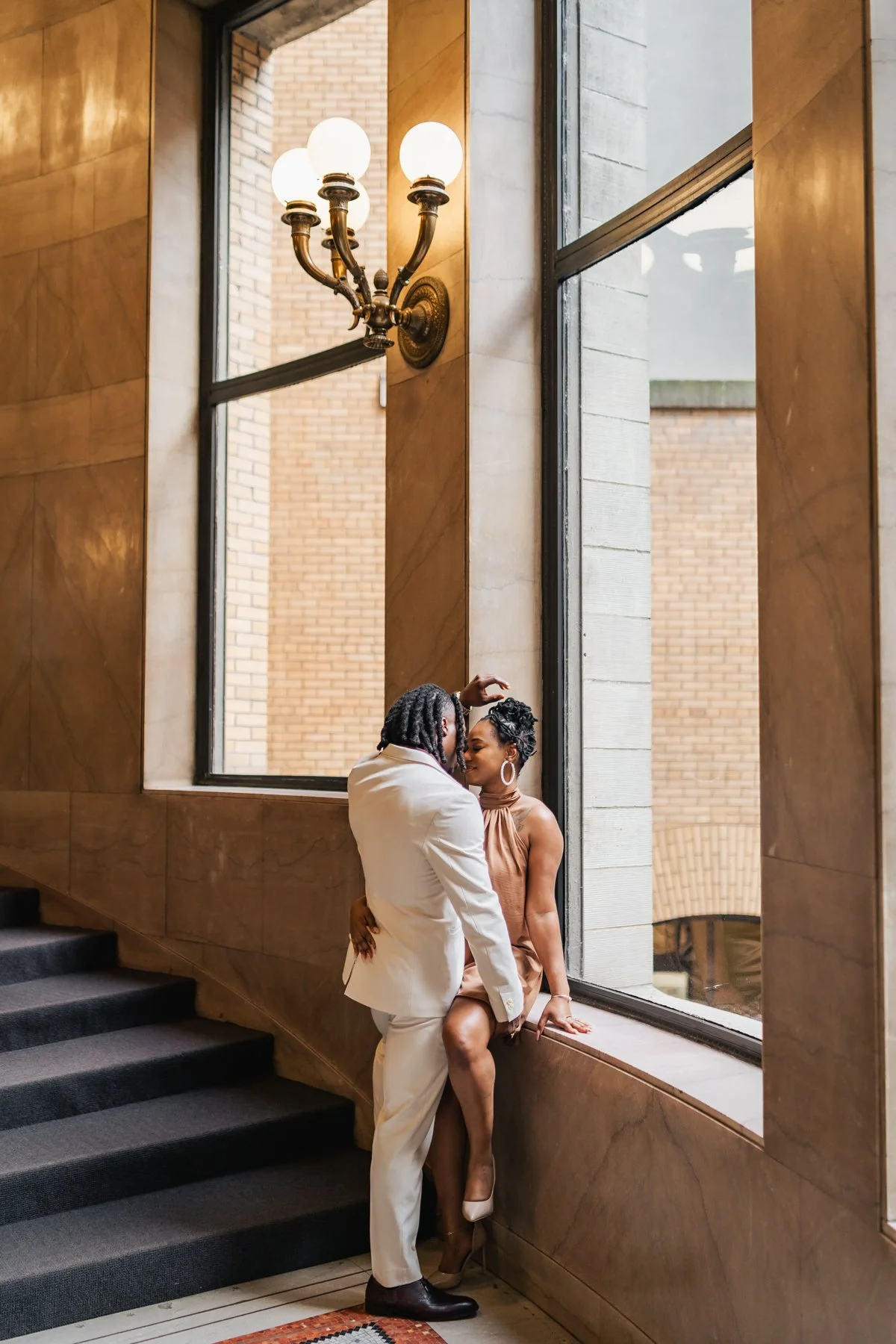 Romantic Engagement Session at the Chicago Cultural Center