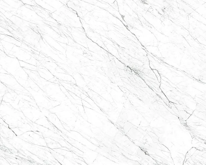 Laminam light Calacatta marble inspired porcelain countertop and backsplash material. Image from Quartz Co Surfaces Niagara countertop company near Toronto