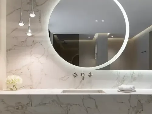 Gold bathroom vanity