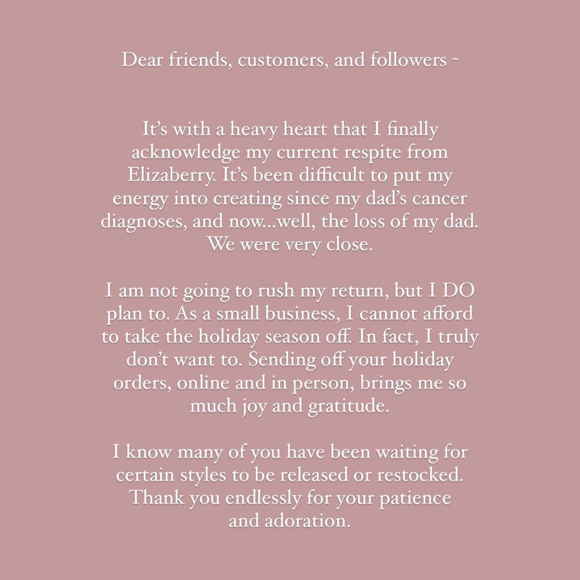 I cannot express how appreciative I am for all of the compassionate messages I got from my story yesterday. Some of you have even candidly opened up and shared with me who you have lost. I decided to share it to my feed until I&rsquo;m ready to start
