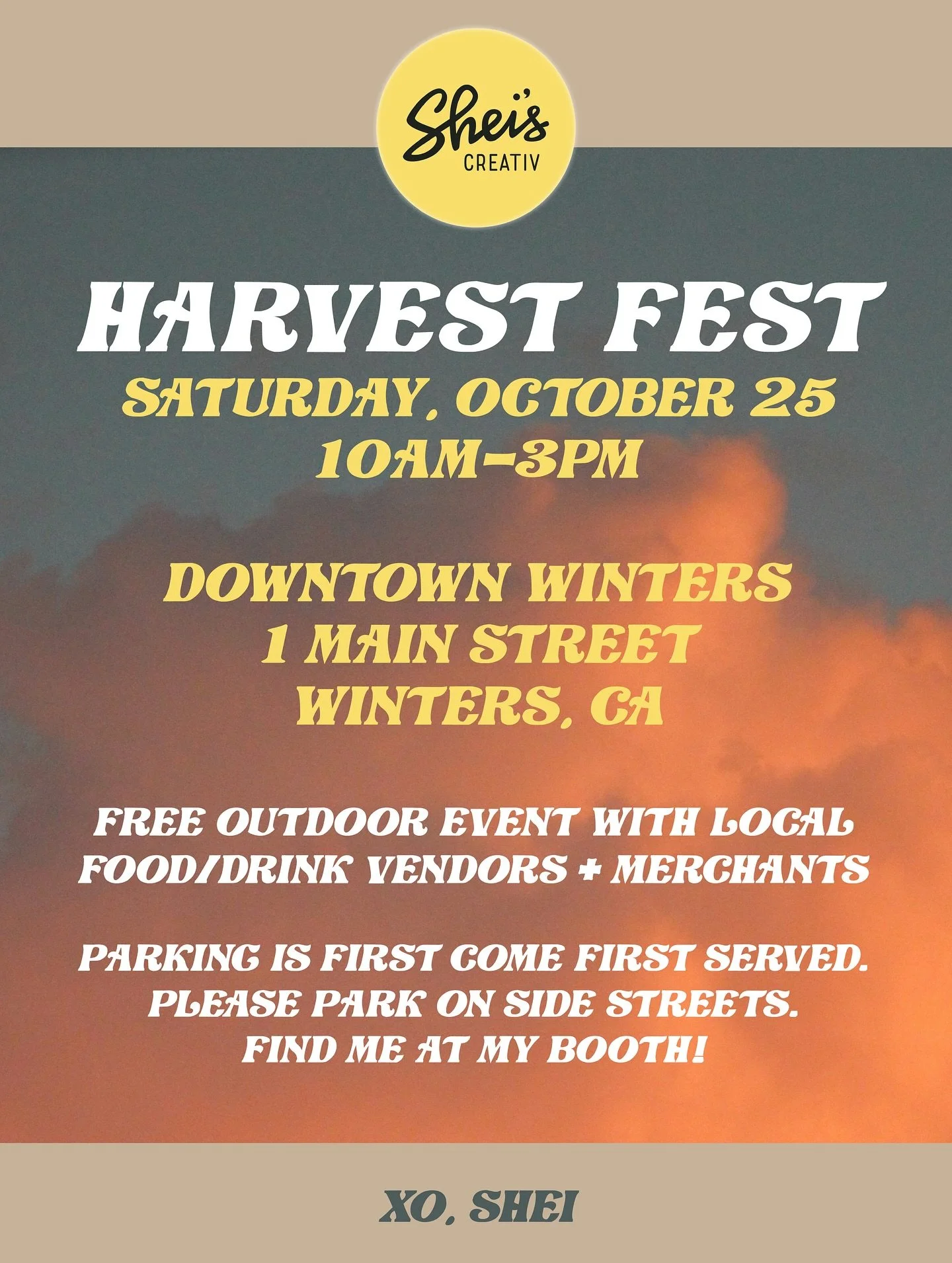 Your official save the date! 🎃 Find me at my booth for @discoverwintersca Downtown Winters Harvest Fest! Full weekend details outlined in Slide 2. I&rsquo;ll be vending only on Saturday. Hope to see some new and familiar faces! xo

#discoverwinters 