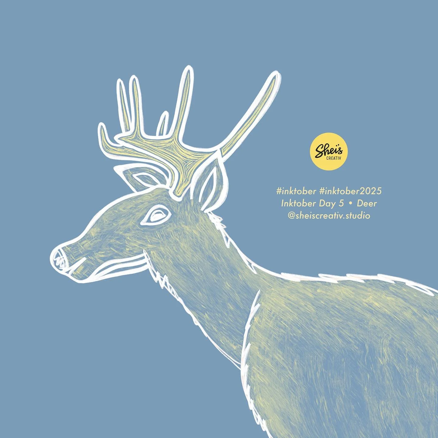 Day 5: Deer 🦌

#inktober #inktober2025 #inktober2025deer #ohdear #ohdeer #deer #cutedeer #cutedesign #sheiscreativ #sheiscreativstudio