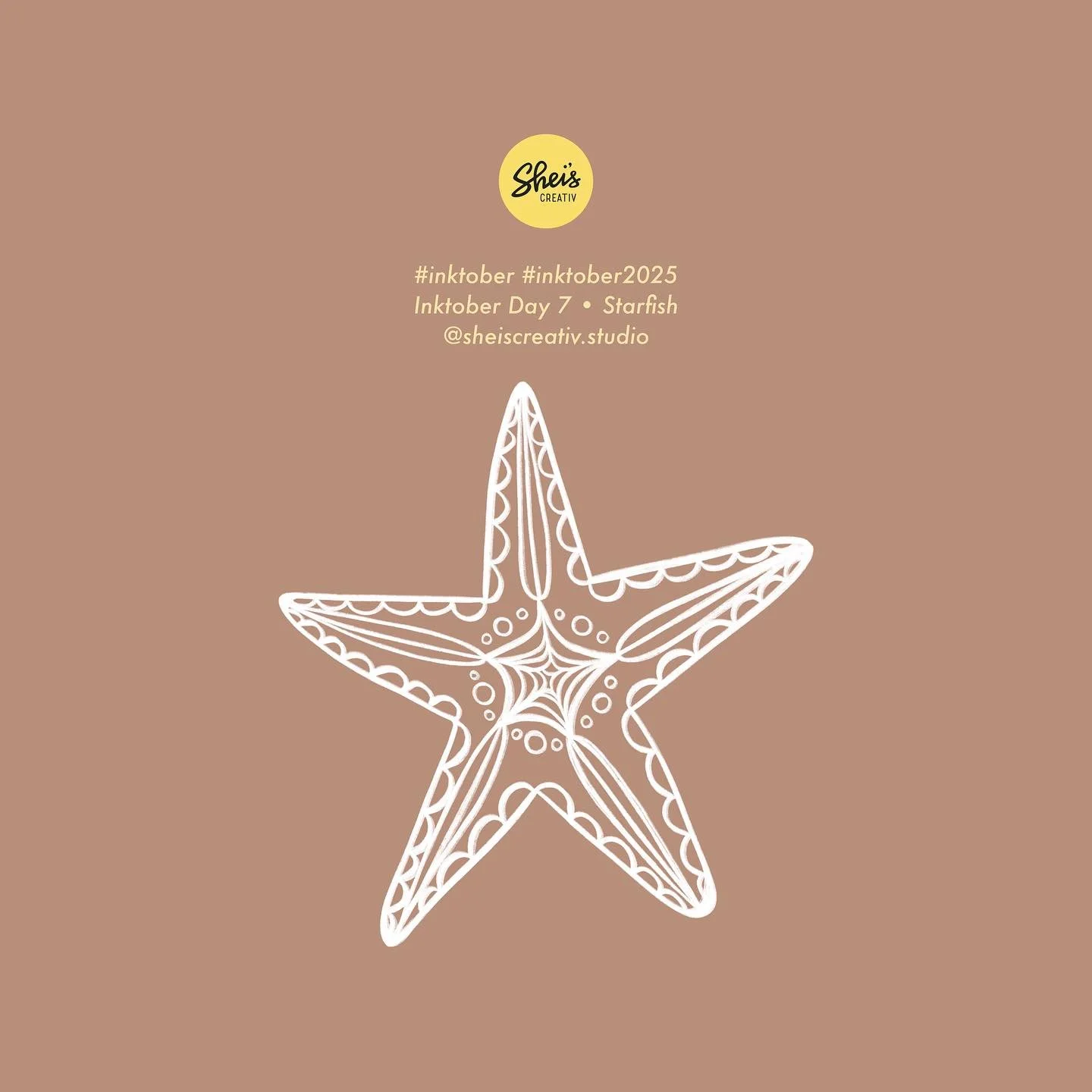 Day 7: Starfish 🌟🐟

#inktober #inktober2025 #inktober2025starfish #procreate #sheiscreativ #sheiscreativstudio #uhhuhhoney #mothernaturerocks #mermaid #seacreatures #underwaterart #underwaterimages #artist #digitalartwork #design #designer #graphic