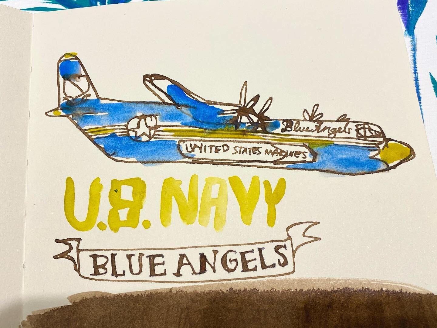 Ready for the @usnavyblueangels ! Nothing cooler.

#loveannapolis #blueangels 
@annapolisdiscovered @visitannapolis #doodles #sketchbook #sketching