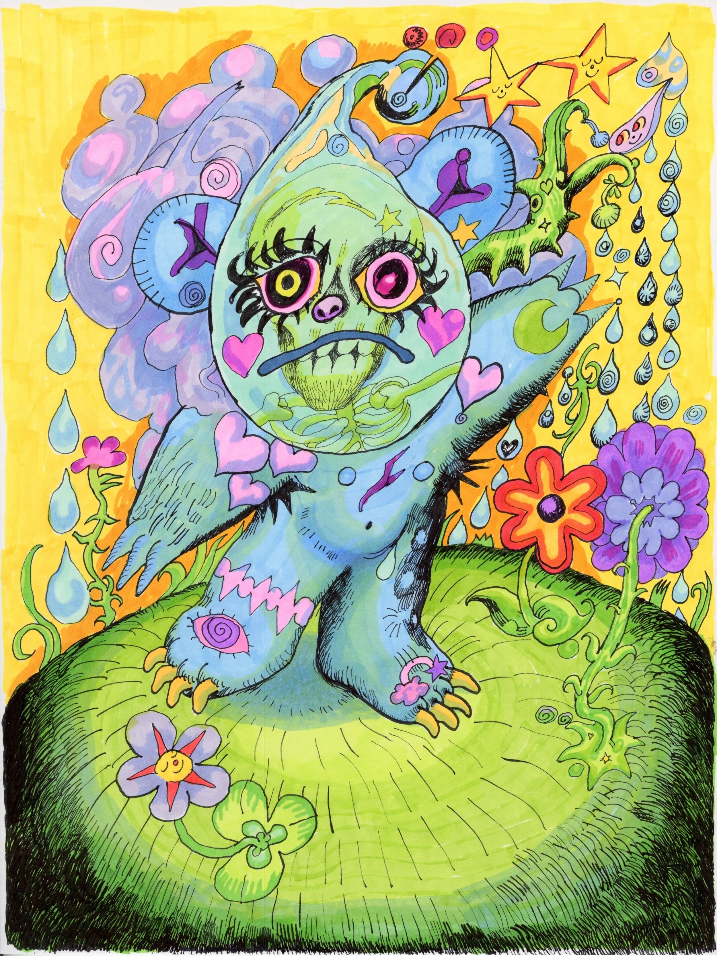  9×12 bristol  copics/art markers and ink 