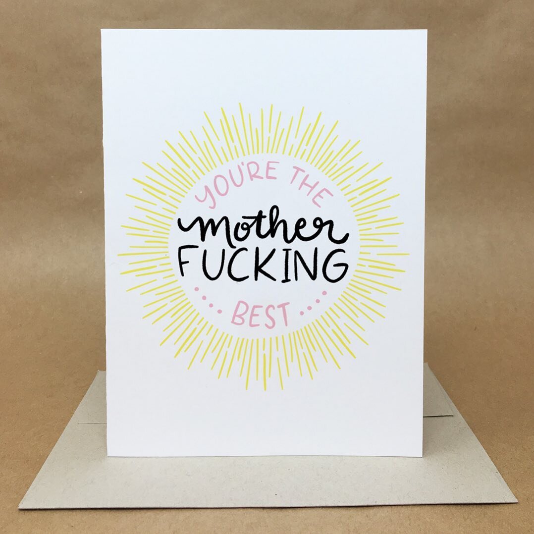 If your mom is the best you better let her fucking know. 💕🌈🥰
#
#
#
#mothersday #greetingcard