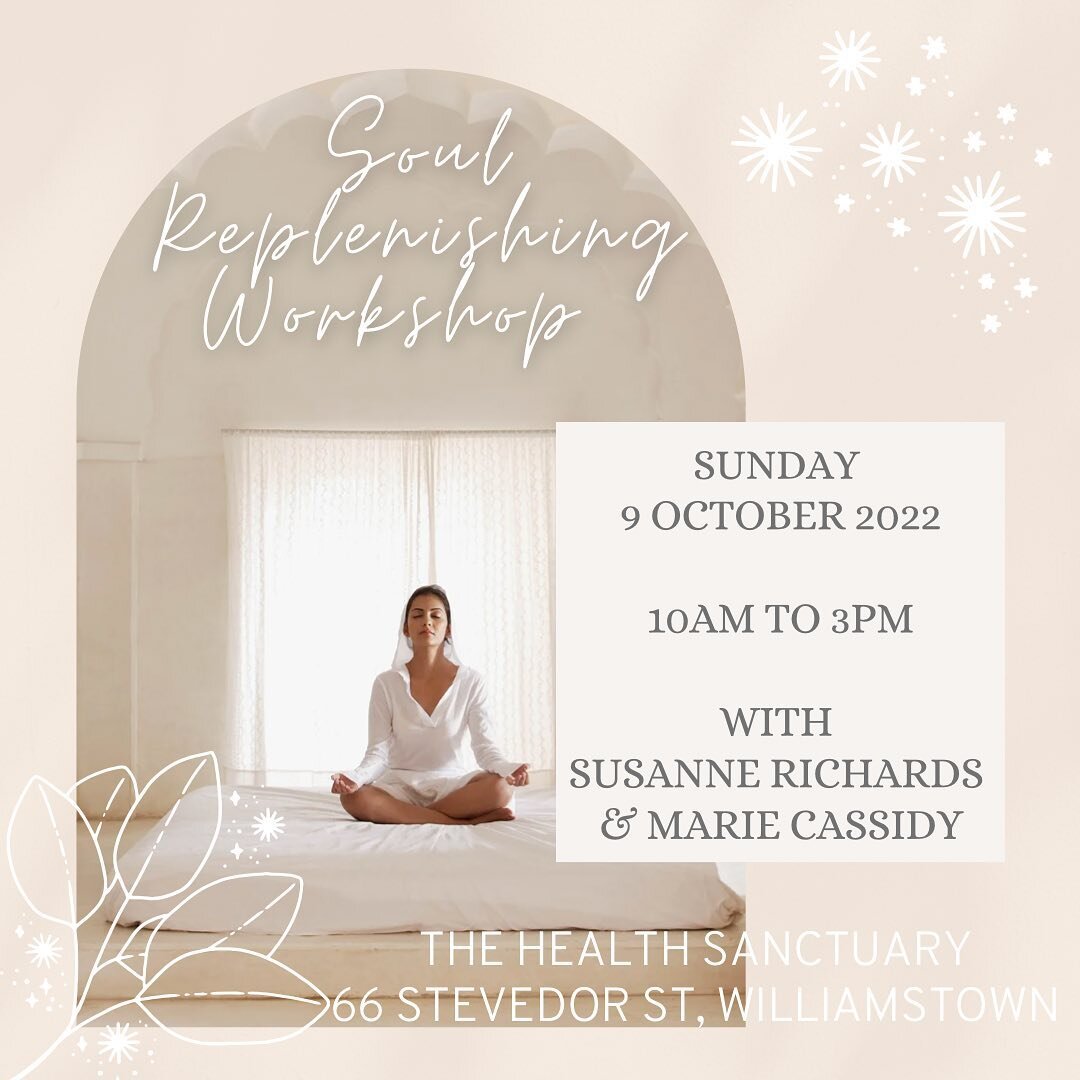 I&rsquo;m so excited to announce a collaboration with the beautiful Susanne from @nurturingsoulshealing to bring you our Soul Replenishing Workshop. ✨